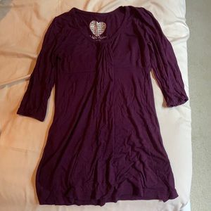 Purple babydoll top